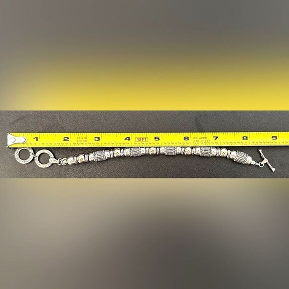 Silpada B1223 Sterling Silver & 14k Gold Bracelet - Picture 9 of 11